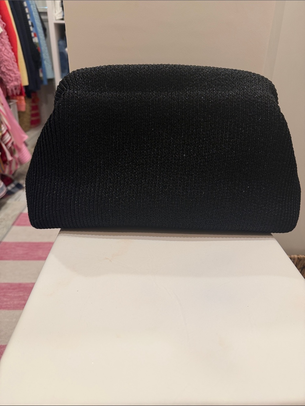 Topshop Black Evening Clutch Bag - Sleek Sparkle Design